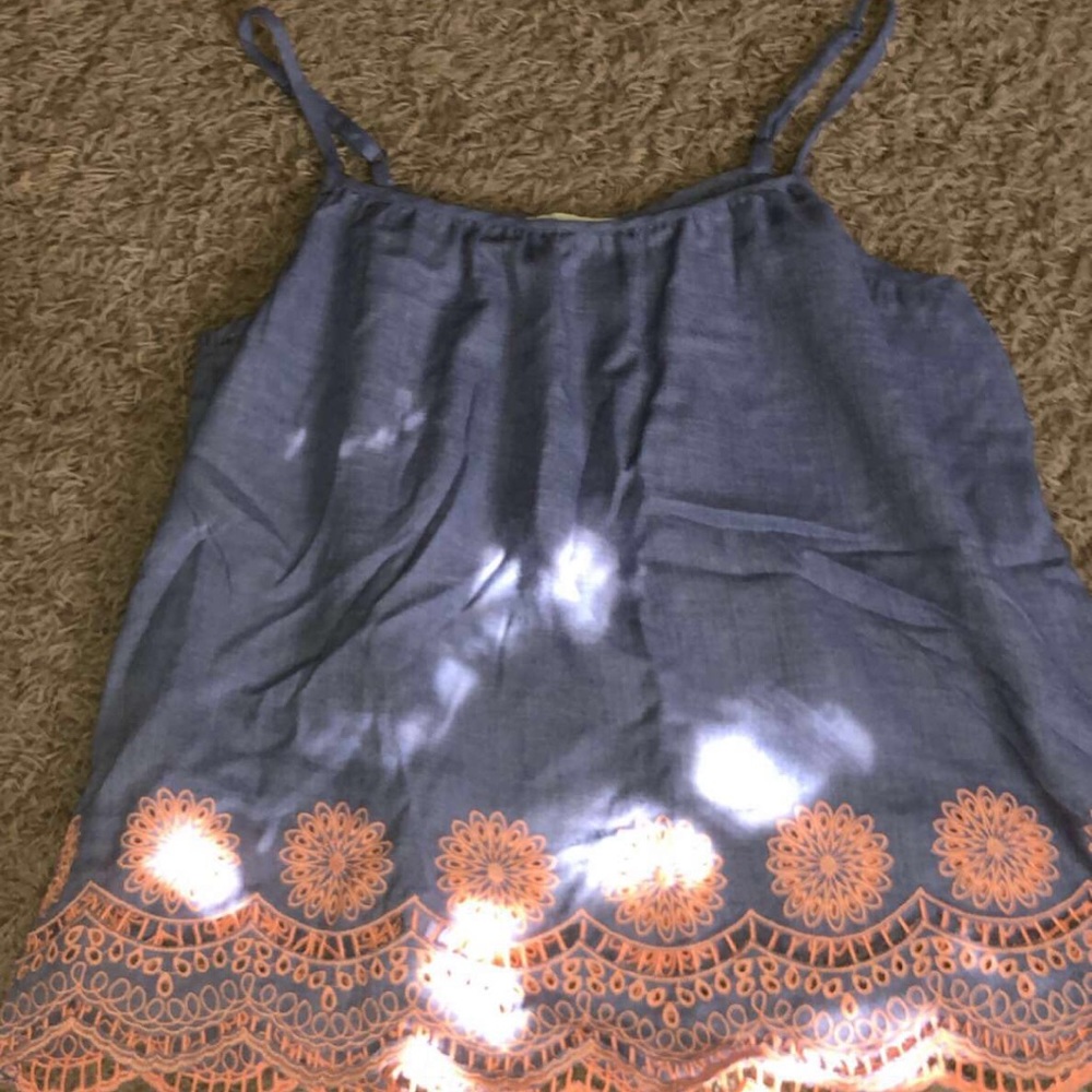 BLUE AND ORANGE IMPECCABLE PIG TOP